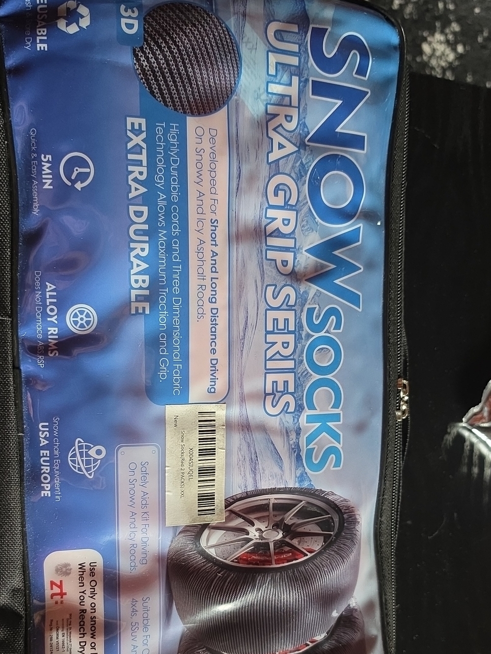 Ultra Grip Series Snow Tire Socks - Blue